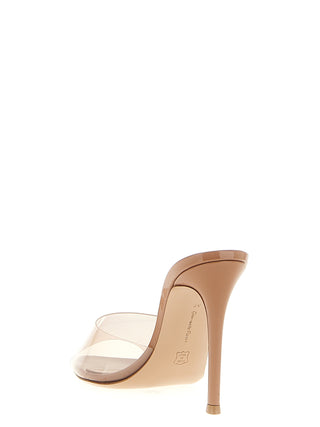 Gianvito Rossi Beige Plastic Stiletto Heel Sandals