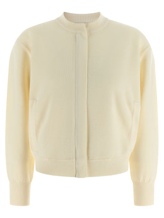 Max Mara White Virgin Wool Cardigan