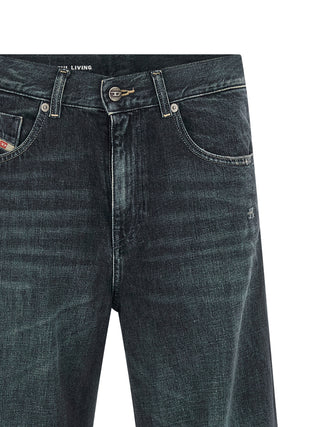 Diesel Blue Cotton Flared Jeans
