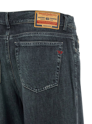 Diesel Blue Cotton Flared Jeans