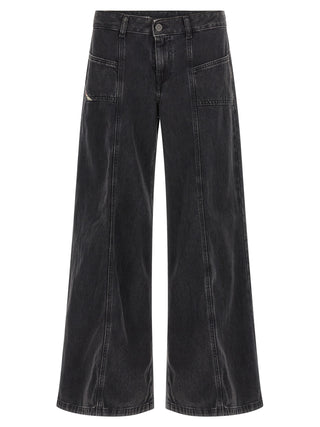 Diesel Black Cotton Jeans Denim