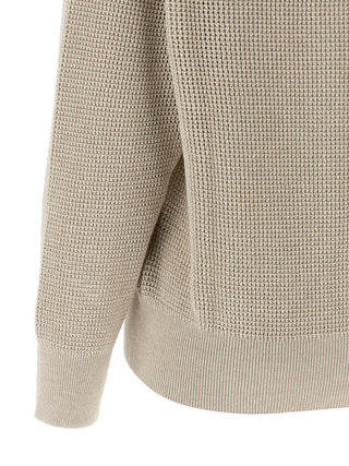Brunello Cucinelli Beige Cotton Cardigan