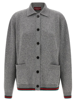 Gucci Gray Wool Cardigan