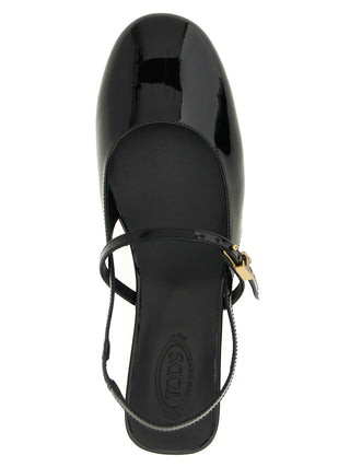 Tod's Black Calfskin Ballet Flats