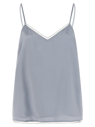 Fabiana Filippi Blue Viscose Tank Tops