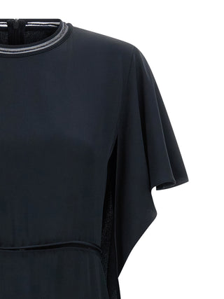 Fabiana Filippi Blue Viscose Midi Dress