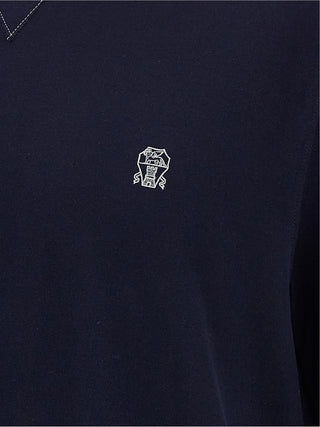 Brunello Cucinelli Blue Cotton T-Shirt