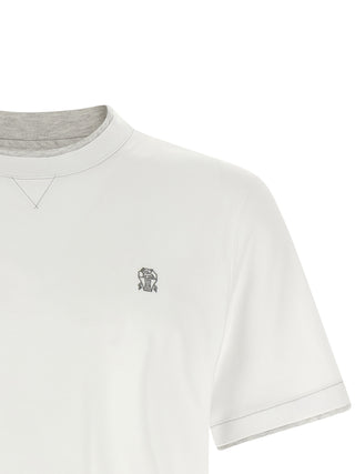 Brunello Cucinelli White Cotton T-Shirt