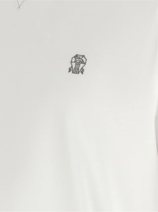 Brunello Cucinelli White Cotton T-Shirt