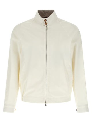 Brunello Cucinelli White Cotton Full-Length Jacket