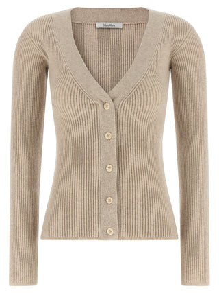 Max Mara Beige Wool Cardigan