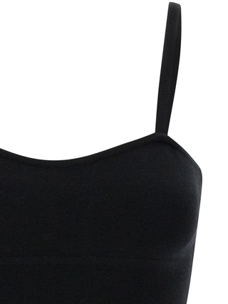 Max Mara Black Virgin Wool Tank Tops