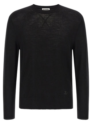 Jil Sander Black Virgin Wool Cardigan
