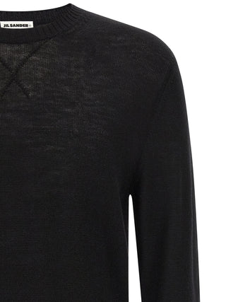 Jil Sander Black Virgin Wool Cardigan