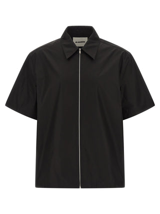 Jil Sander Black Cotton Blouse