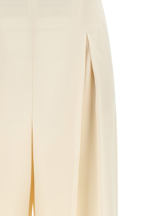Max Mara White Silk Casual Pants