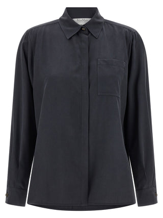 Max Mara Gray Silk Blouse