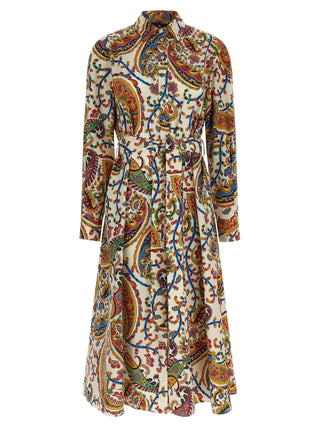 Etro Multicolor Cotton Midi Dress