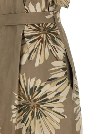 Brunello Cucinelli Bicolor Cotton Long Dress