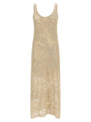 Brunello Cucinelli Beige Linen Long Dress