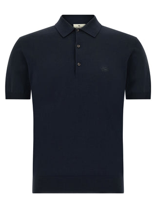 Etro Blue Cotton Polo Shirt