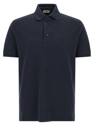 Etro Blue Cotton Polo Shirt