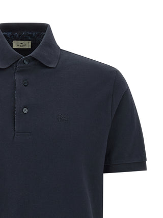 Etro Blue Cotton Polo Shirt