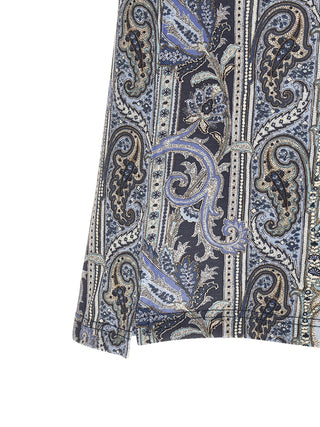Etro Blue Cotton Polo Shirt