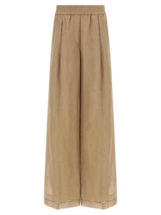 Brunello Cucinelli Beige Cotton Casual Pants