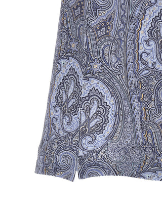 Etro Blue Cotton Polo Shirt