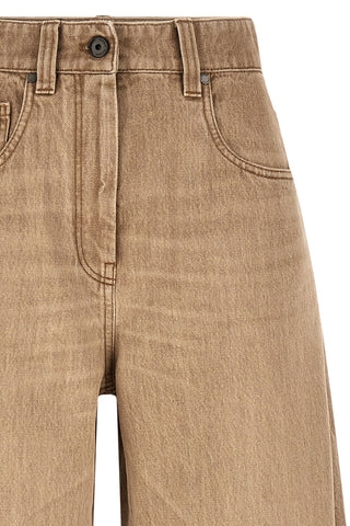 Brunello Cucinelli Beige Cotton Jeans Denim