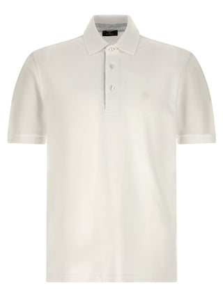 Etro White Cotton Polo Shirt