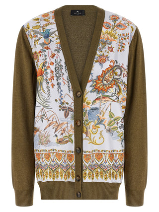 Etro Bicolor Cotton Cardigan