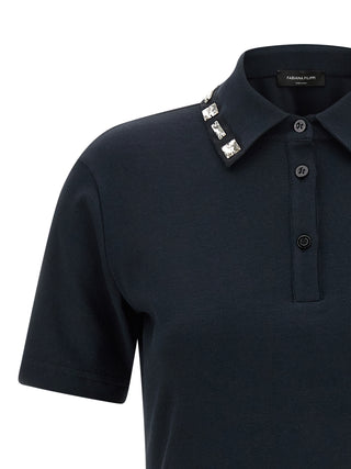 Fabiana Filippi Blue Cotton Polo Shirt