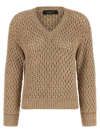 Fabiana Filippi Brown Cotton Cardigan