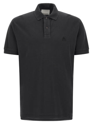 Isabel Marant Black Cotton Polo Shirt