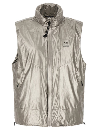 C.P. Company Silver Polyester Sleeveless Jacket