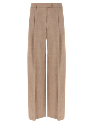 Brunello Cucinelli Multicolor Linen Flared Pants
