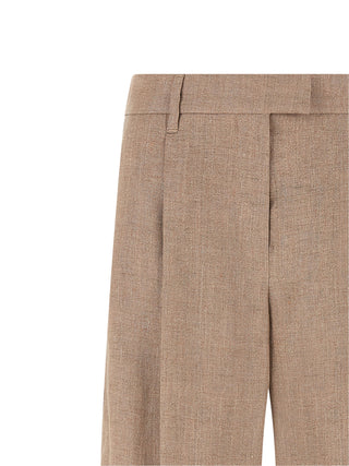 Brunello Cucinelli Multicolor Linen Flared Pants