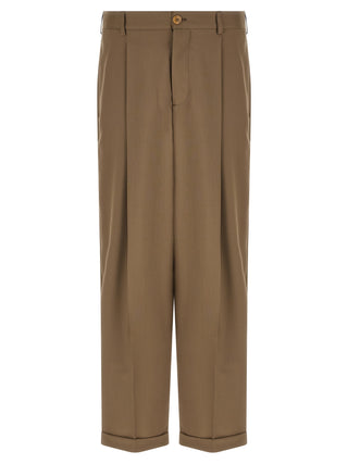 Marni Beige Virgin Wool Casual Pants