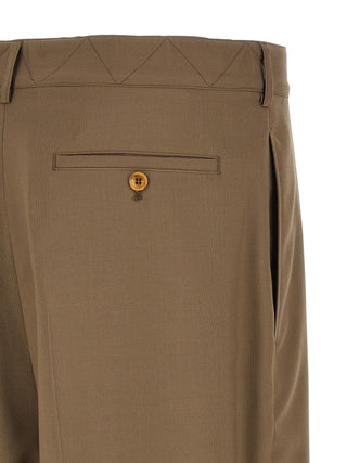 Marni Beige Virgin Wool Casual Pants