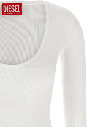 Diesel White Viscose Bodysuit