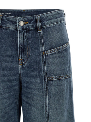 Diesel Blue Cotton Flared Jeans