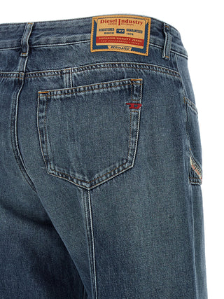 Diesel Blue Cotton Flared Jeans