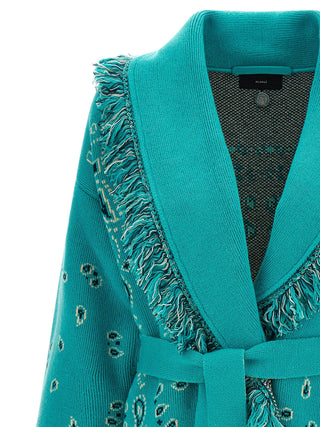 Alanui Blue Cashmere Cardigan