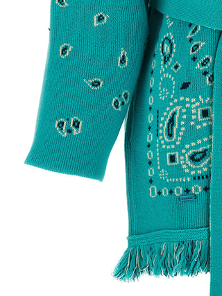 Alanui Blue Cashmere Cardigan