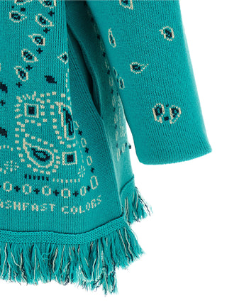 Alanui Blue Cashmere Cardigan
