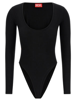 Diesel Black Viscose Bodysuit