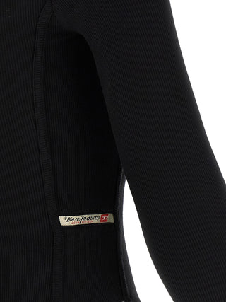 Diesel Black Viscose Bodysuit