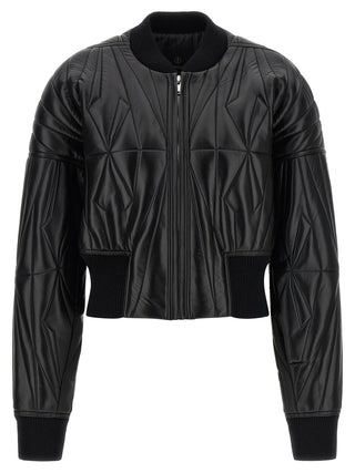 Rick Owens Black Lamb Leather Leather Jacket